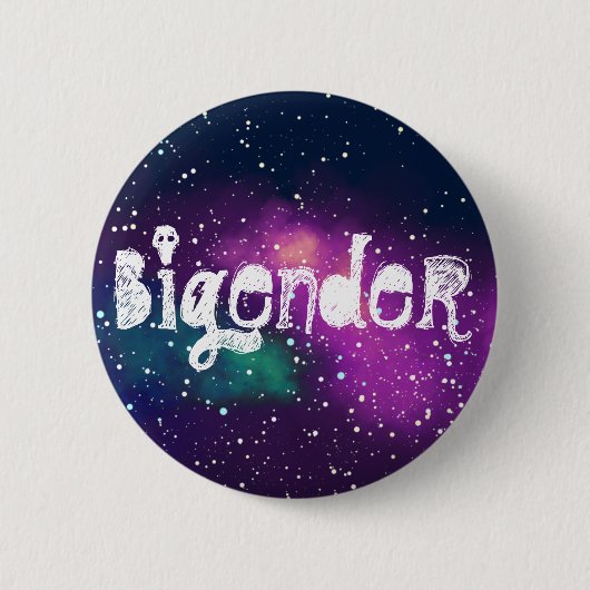 Badge Rond 5 Cm Identité personnalisable de galaxie de Bigender (Devant)