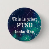 Badge Rond 5 Cm Identité personnalisable de galaxie de PTSD (Devant)