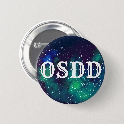 Badge Rond 5 Cm Identité personnalisable de galaxie d'OSDD (Devant & derrière)