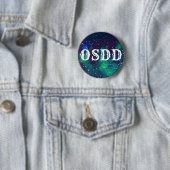 Badge Rond 5 Cm Identité personnalisable de galaxie d'OSDD (En situation)