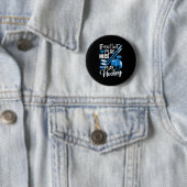 Badge Rond 5 Cm If You Can't Play Nice Play Hockey, Hockey Lover G (En situation)