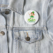 Badge Rond 5 Cm Igel Igelin Gráinneog Happy St. Patrick (En situation)