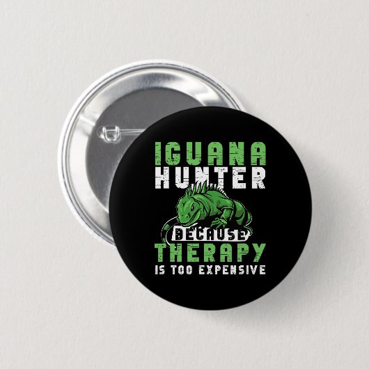 Badge Rond 5 Cm Iguana Chasse Conception Pour Chasseur Iguana (Devant & derrière)