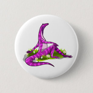 Badge Rond 5 Cm Iguanodon Montre Sa Beauté Naturelle.