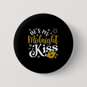 Badge Rond 5 Cm Il Elle Mon Baiser de Minuit Bonne Année Ensemble