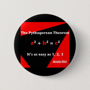 Badge Rond 5 Cm Il est aussi facile que 1, 2, le bouton 3 rouge
