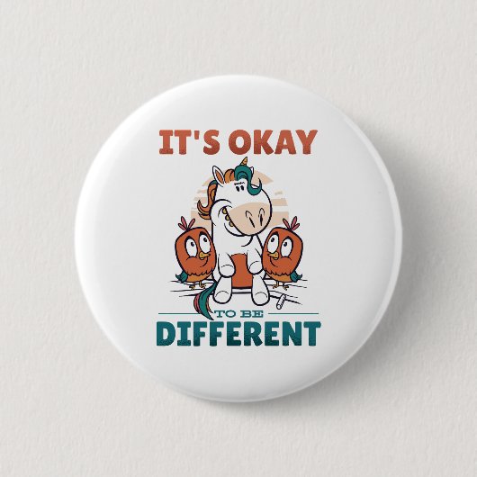 Badge Rond 5 Cm Il est bon d'être différent Invitation (Devant)