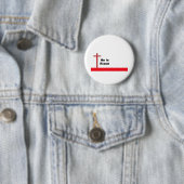 Badge Rond 5 Cm Il est ressuscité (En situation)