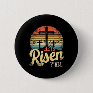 Badge Rond 5 Cm Il Est Ressuscité Joyeux Cadeau De Jour De Pâques