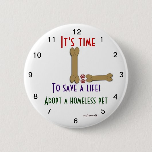 Badge Rond 5 Cm Il est temps (Devant)