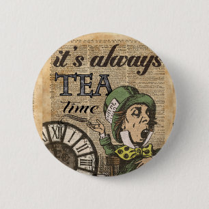 Badge Rond 5 Cm "Il est toujours art fol de dictionnaire de