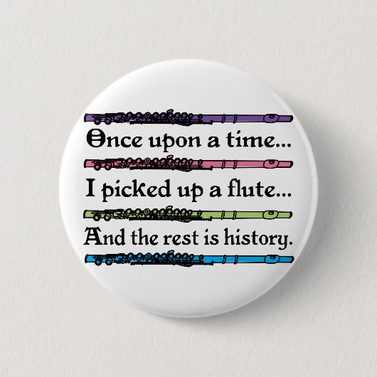 Badge Rond 5 Cm Il était une fois cannelure mignonne (Devant)
