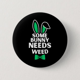 Badge Rond 5 Cm Il Faut De L'Herbe Lapin De Pâques Lapin De Pâques
