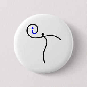 Badge Rond 5 Cm il Logo, 01 Black/Blue.