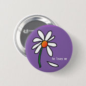 Badge Rond 5 Cm il m'aime (Devant & derrière)