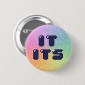 Badge Rond 5 Cm Il son bouton de pronom (Devant & derrière)