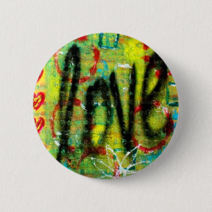 Badge Rond 5 Cm Il tout commence par le bouton d'amour