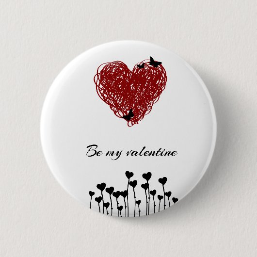 Badge Rond 5 Cm Il voit my Valentine (Devant)