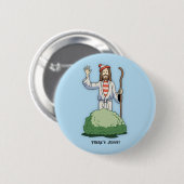 Badge Rond 5 Cm Il y a Jésus ! (Devant & derrière)
