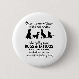Badge Rond 5 Cm Il Y Avait Une Fille Qui Aimait Vraiment Les Chien