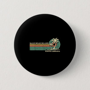 Badge Rond 5 Cm Île de Bald Head Caroline du Nord Vacances d'été e