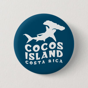 Badge Rond 5 Cm Île de Cocos de requin marmerhead