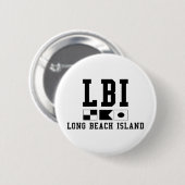 Badge Rond 5 Cm Île de Long Beach (Devant & derrière)