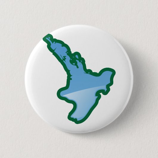 Badge Rond 5 Cm Île de nord de NZ (Devant)