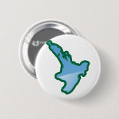 Badge Rond 5 Cm Île de nord de NZ (Devant & derrière)