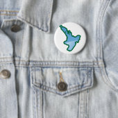 Badge Rond 5 Cm Île de nord de NZ (En situation)