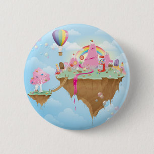 Badge Rond 5 Cm Île de sucrerie