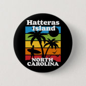 Badge Rond 5 Cm Île Hatteras, Caroline du Nord (Devant)