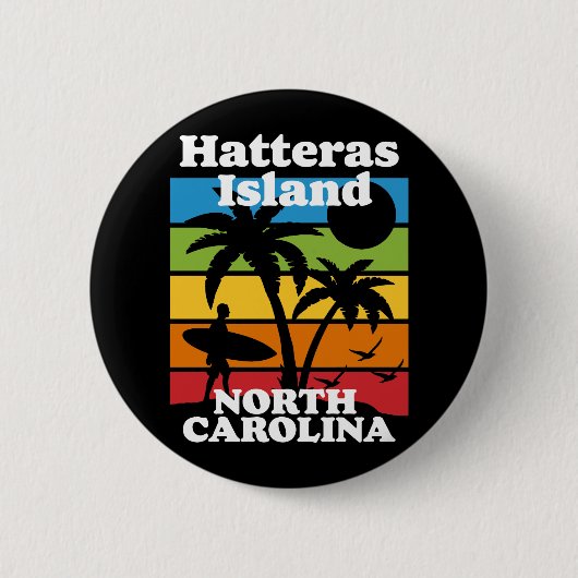 Badge Rond 5 Cm Île Hatteras, Caroline du Nord (Devant)