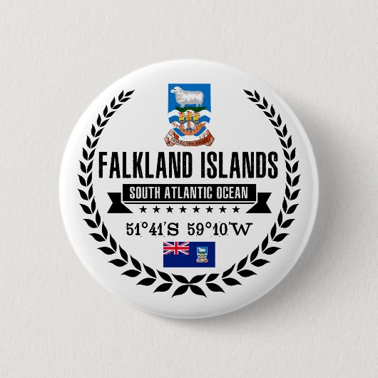 Badge Rond 5 Cm Îles Falkland (Devant)