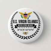 Badge Rond 5 Cm Îles Vierges américaines (Devant)