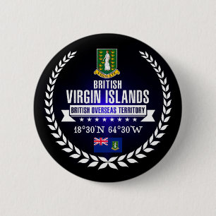Badge Rond 5 Cm Îles Vierges britanniques