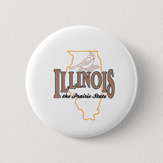 Badge Rond 5 Cm Illinois (Devant)