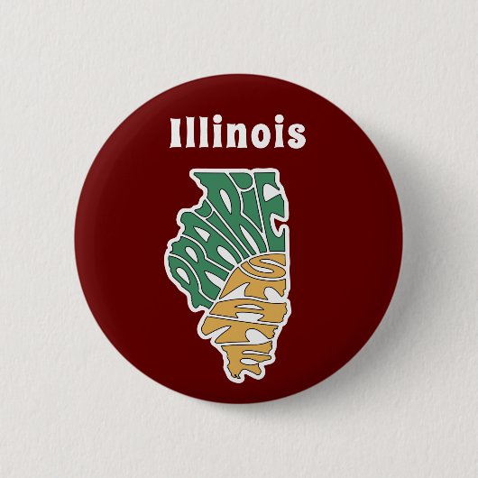 Badge Rond 5 Cm Illinois Pseudo Word Art (Devant)