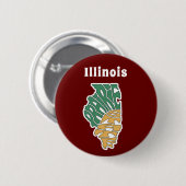 Badge Rond 5 Cm Illinois Pseudo Word Art (Devant & derrière)