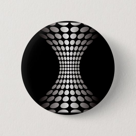Badge Rond 5 Cm Illusion optique noire et blanche (Devant)