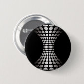 Badge Rond 5 Cm Illusion optique noire et blanche (Devant & derrière)