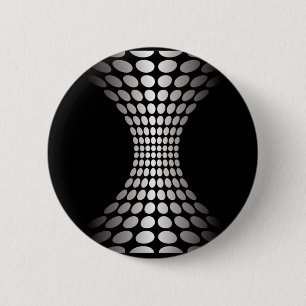 Badge Rond 5 Cm Illusion optique noire et blanche