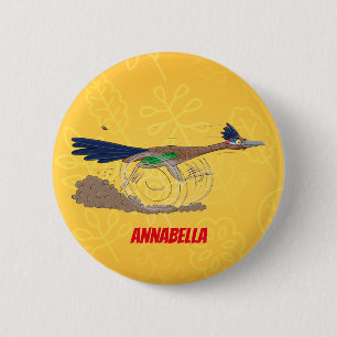 Badge Rond 5 Cm Illustration amusante de la caricature d'oiseau du