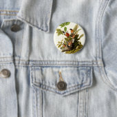 Badge Rond 5 Cm Illustration Audubon American Robin Wildlife Bird (En situation)