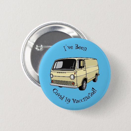 Badge Rond 5 Cm Illustration classique de van (Devant & derrière)