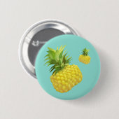 Badge Rond 5 Cm Illustration d'ananas (Devant & derrière)