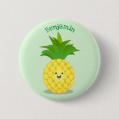 Badge Rond 5 Cm Illustration d'ananas mignon (Devant)