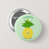 Badge Rond 5 Cm Illustration d'ananas mignon (Devant & derrière)