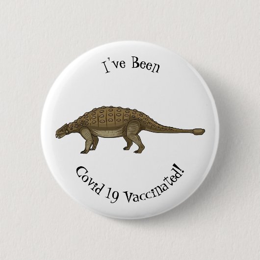 Badge Rond 5 Cm Illustration d'Ankylosaurus (Devant)