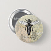 Badge Rond 5 Cm Illustration d'antiquité de l'insecte de la reine  (Devant & derrière)